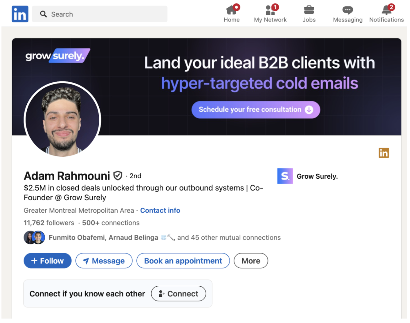 Adam Rahmouni Clay Outbound Expert from Grow Surely