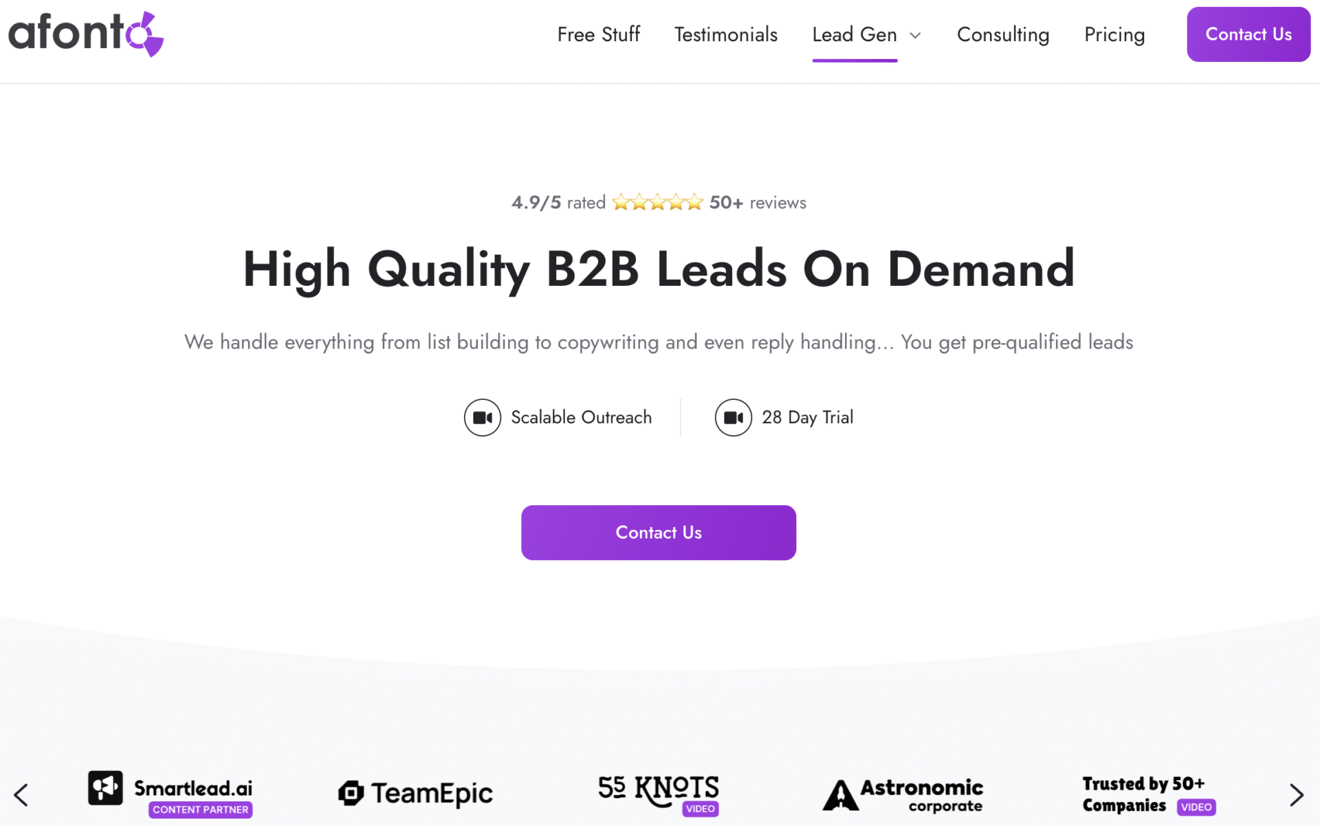 Afonto clay outbound automation company