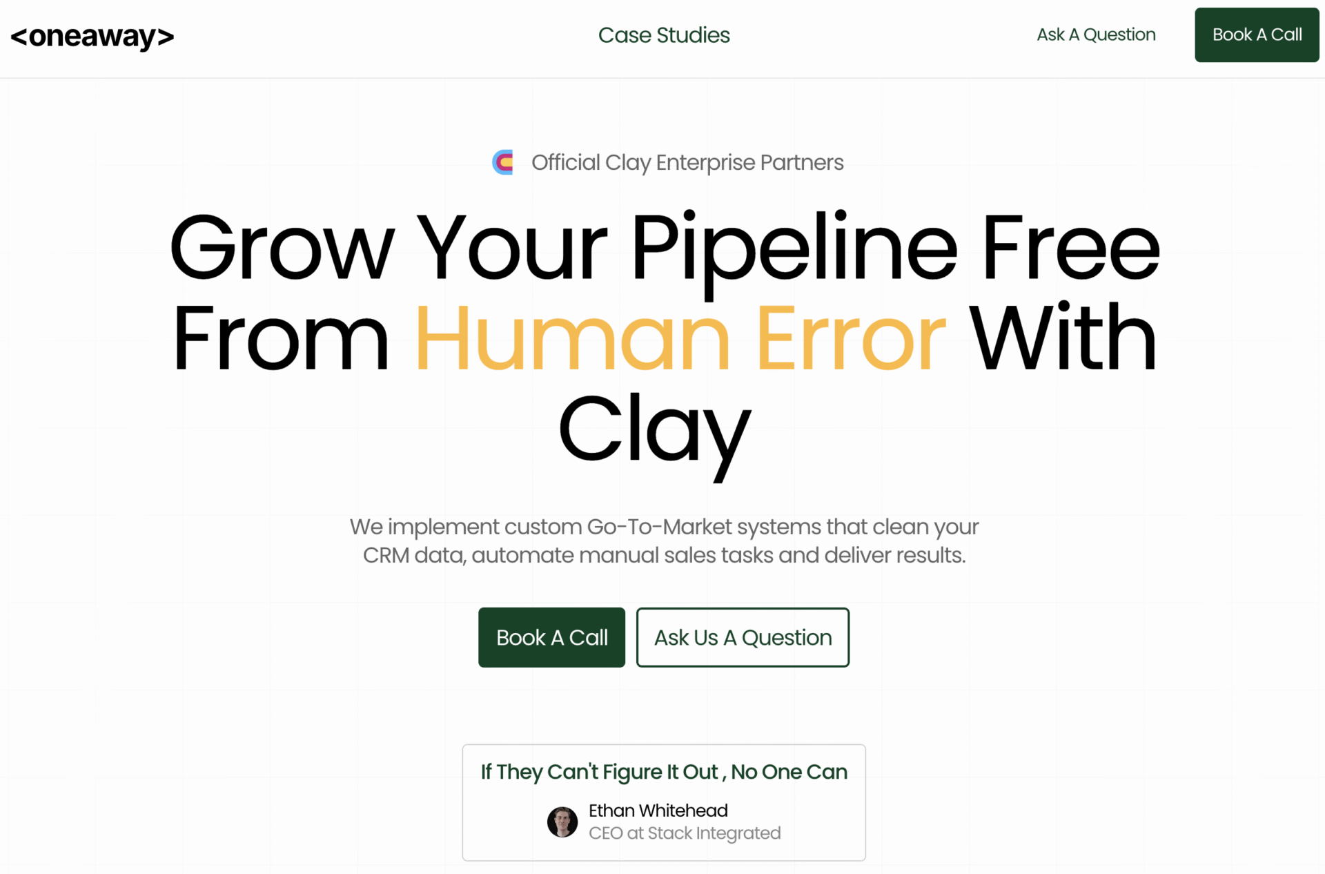 oneaway.io clay outbound automation agency